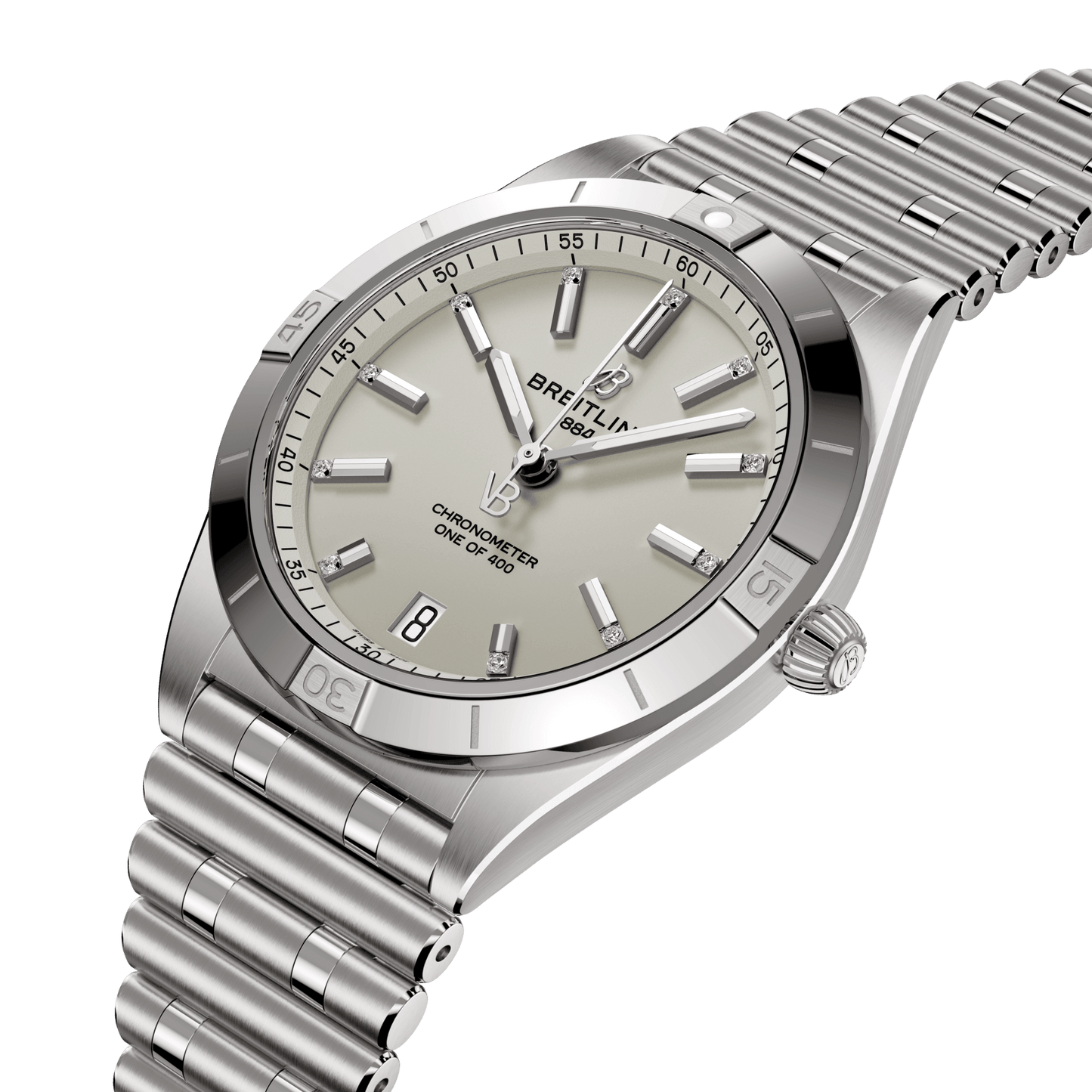 Breitling Chronomat Automatic 36 Victoria Beckham, Stainless steel and Diamonds, Ref# A103801A1G1A1, Unworn 2024