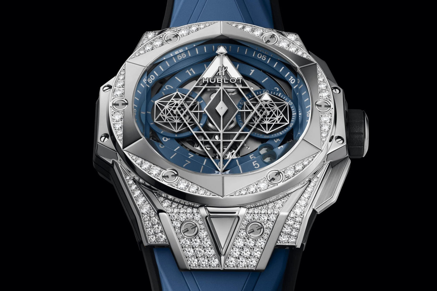 Hublot Big Bang Sang Bleu II Titanium Blue Pavé, Reference 418.NX.5107.RX.1604.MXM20