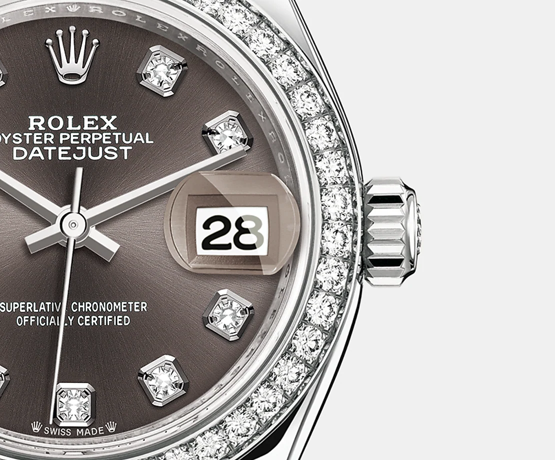 Lady-Datejust 28, Oystersteel and 18k White Gold, Ref# 279384RBR-0018