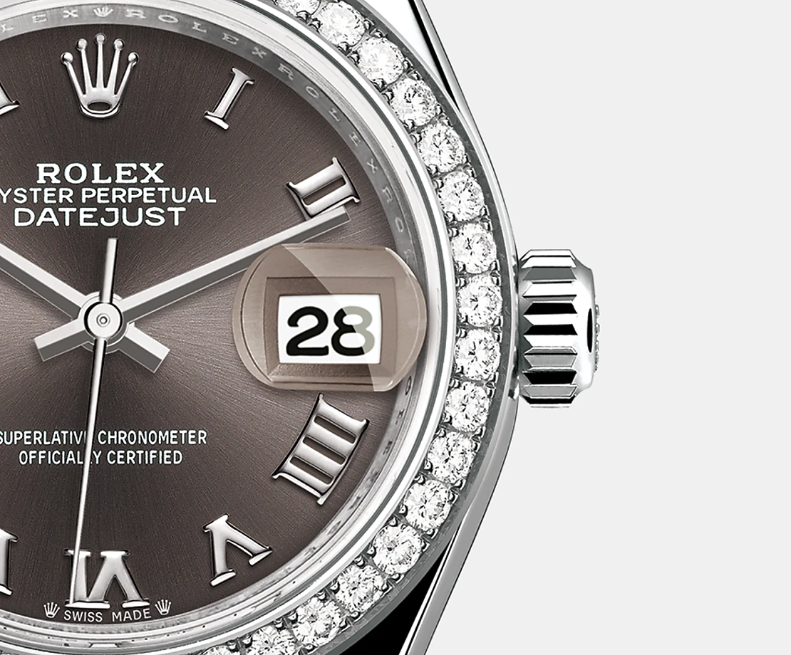 Lady-Datejust 28mm, 18k White Gold, Ref# 279139rbr-0010