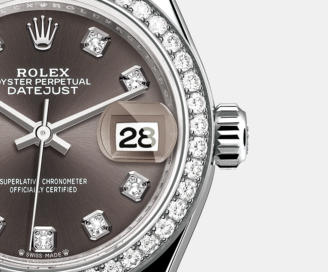 Lady-Datejust 28mm, 18k White Gold, Ref# 279139rbr-0011