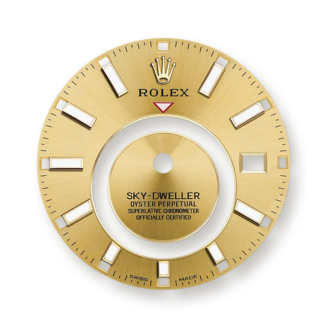Sky-Dweller 42mm, 18k Yellow Gold, Oysterflex, Ref# 326238-0007