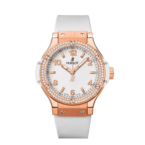 Hublot Big Bang, Gold White Diamonds, 38 mm, Ref# 361.PE.2010.RW.1104
