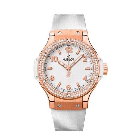 Hublot Big Bang, Gold White Diamonds, 38 mm, Ref# 361.PE.2010.RW.1104