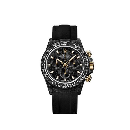 Diw Daytona black &amp; gold 40mm oyster carbon