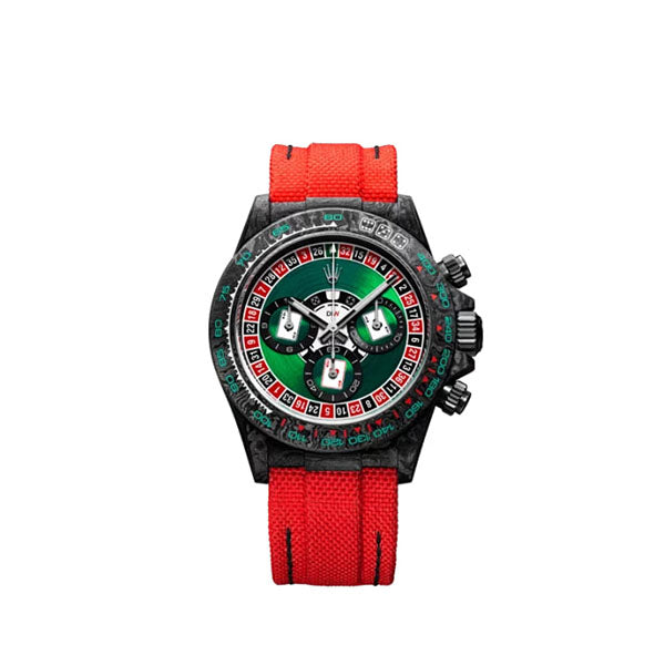 Diw Daytona carbon lucky player 2 (casino v.2) 40mm oyster black
