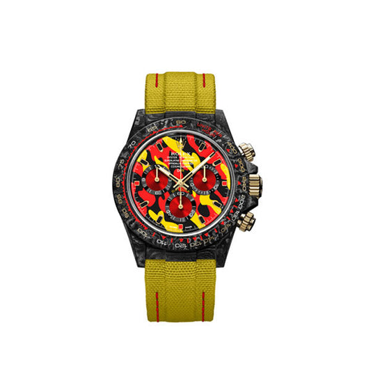 Diw Daytona military yellow 40mm oyster black