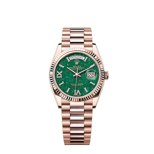 Day-Date 36, 18k Everose Gold with Diamond-set, 36mm, Ref# 128235-0068