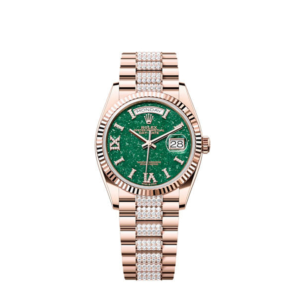 Day-Date 36, 18k Everose Gold with Diamond-set, 36mm, Ref# 128235-0069