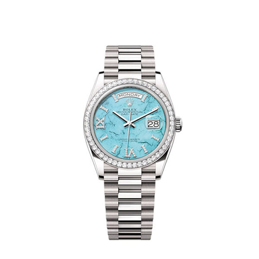 Day-Date 36, 18k White Gold with Diamond-set , 36mm, Ref# 128349rbr-0031