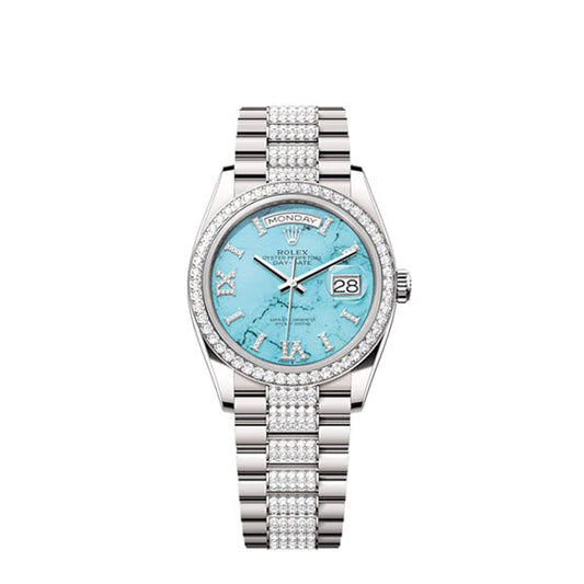 Day-Date 36, 18k White Gold with Diamond-set, 36mm, Ref# 128349rbr-0032