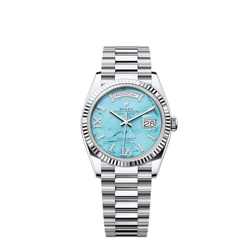 Day-Date 36, Platinum with Diamond-set , 36mm, Ref# 128236-0011