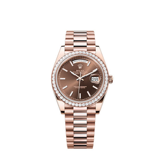 Day-Date 40, 18k Everose Gold with Diamond-set, 40mm, Ref# 228345rbr-0024