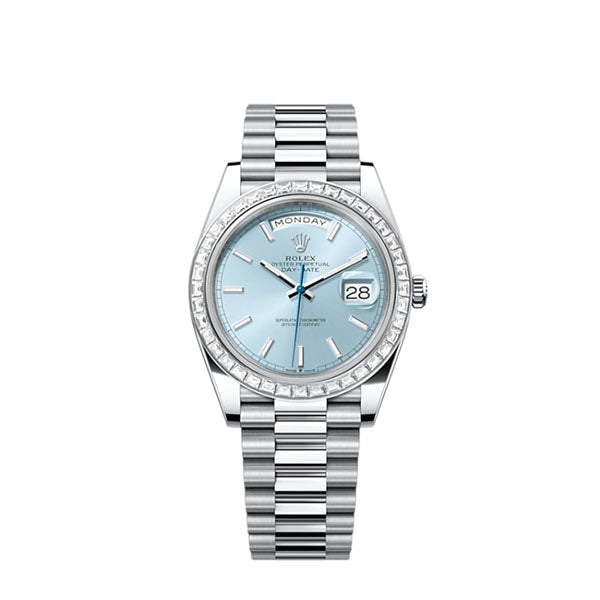 Day-Date 40, Platinum with Diamond-set, 40mm, Ref# 228396tbr-0039