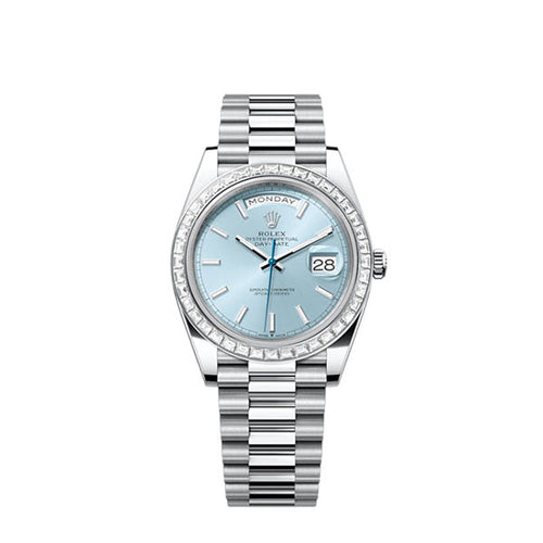 Day-Date 40, Platinum with Diamond-set, 40mm, Ref# 228396tbr-0039