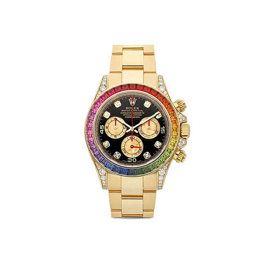 Daytona Rainbow Diamond Silver Stainless Steel 40 mm, diamond