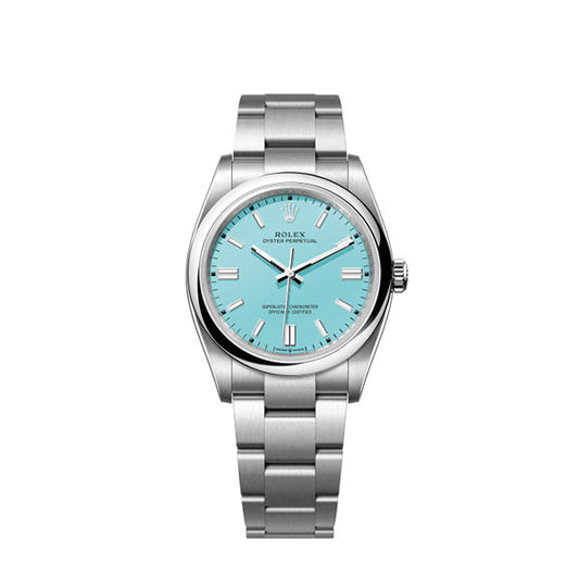 Oyster Perpetual 36, Turquoise blue dial, 36mm, Oystersteel Ref# 126000-0006