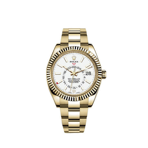 Sky-Dweller 42mm, 18k Yellow Gold, Ref# 326938-0005