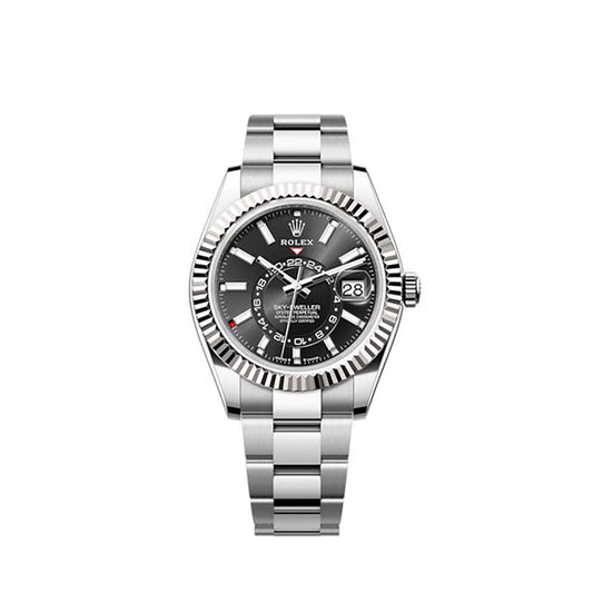 Sky-Dweller, 42mm, Oystersteel and 18k White Gold, Black, Oyster, Ref# 336934-0007
