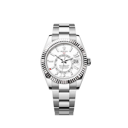 Sky-Dweller, 42mm, Oystersteel and 18k White Gold, White, Oyster, Ref# 336934-0003