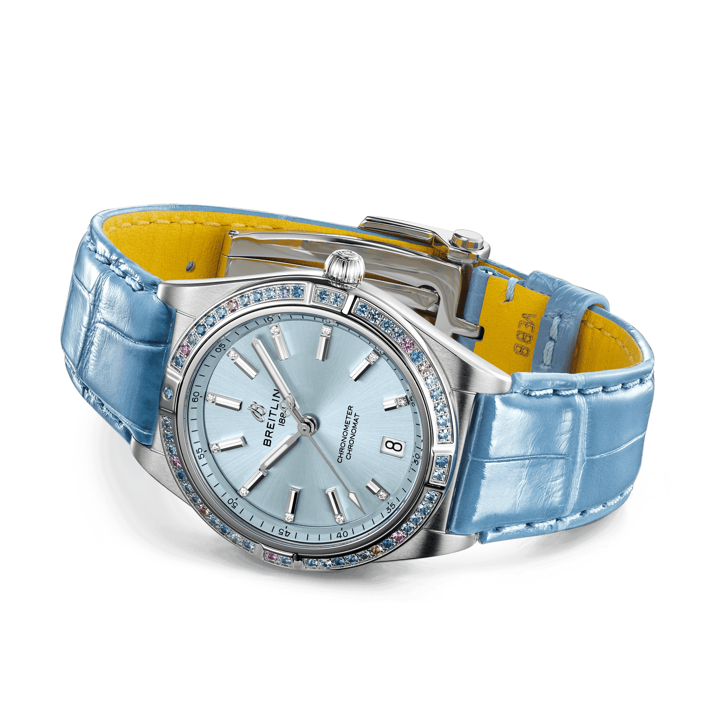 Breitling Chronomat Automatic 36 South Sea, Stainless Steel, 18k White Gold, Diamonds and Gem, Ref# G10380611C1P1, Unworn 2024