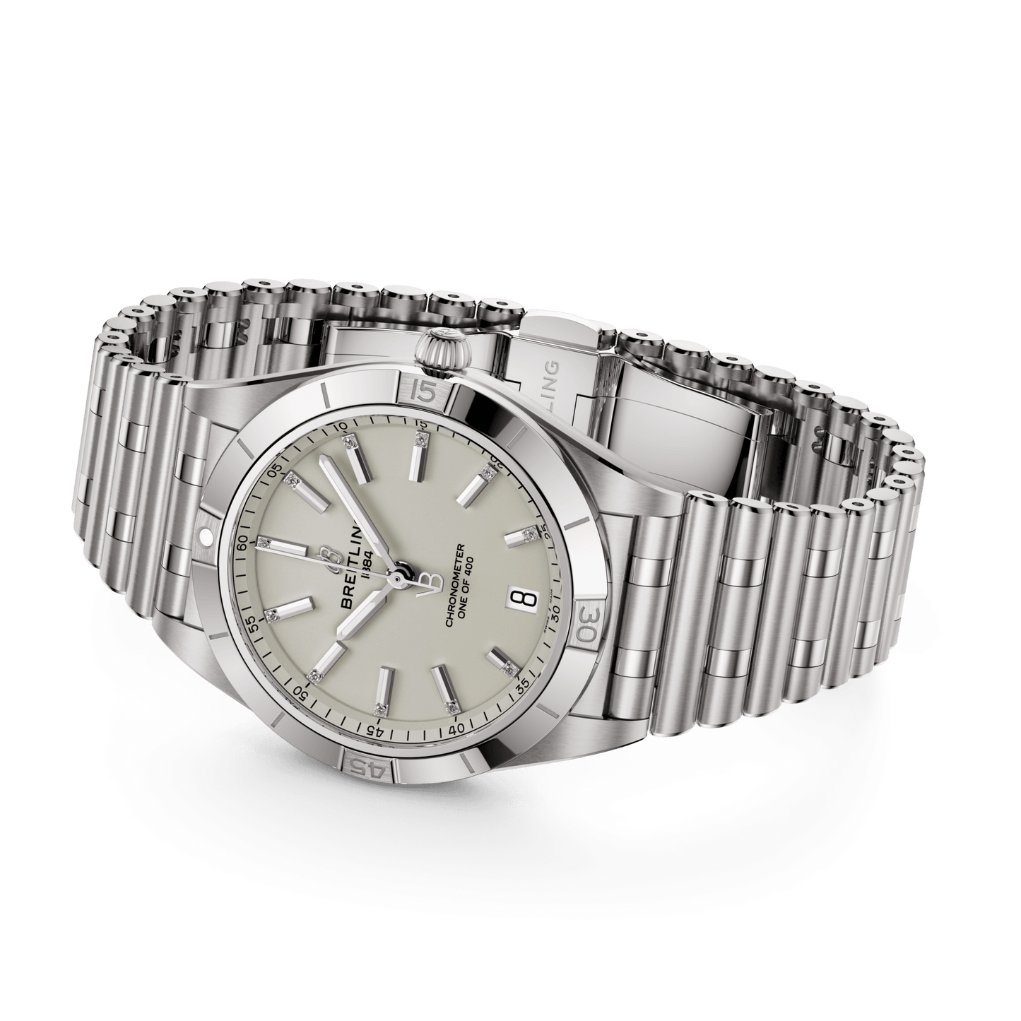 Breitling Chronomat Automatic 36 Victoria Beckham, Stainless steel and Diamonds, Ref# A103801A1G1A1, Unworn 2024