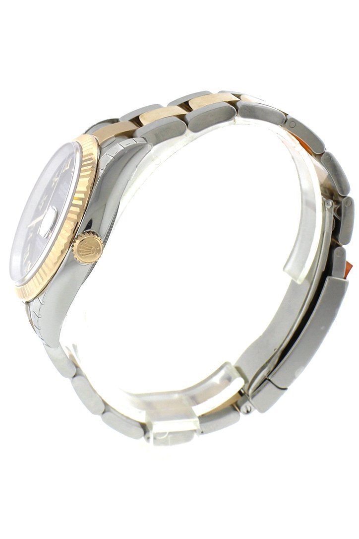 Datejust 36 White mother-of-peaDiamond Dial Fluted 18K Gold Two Tone Oyster Watch 116233