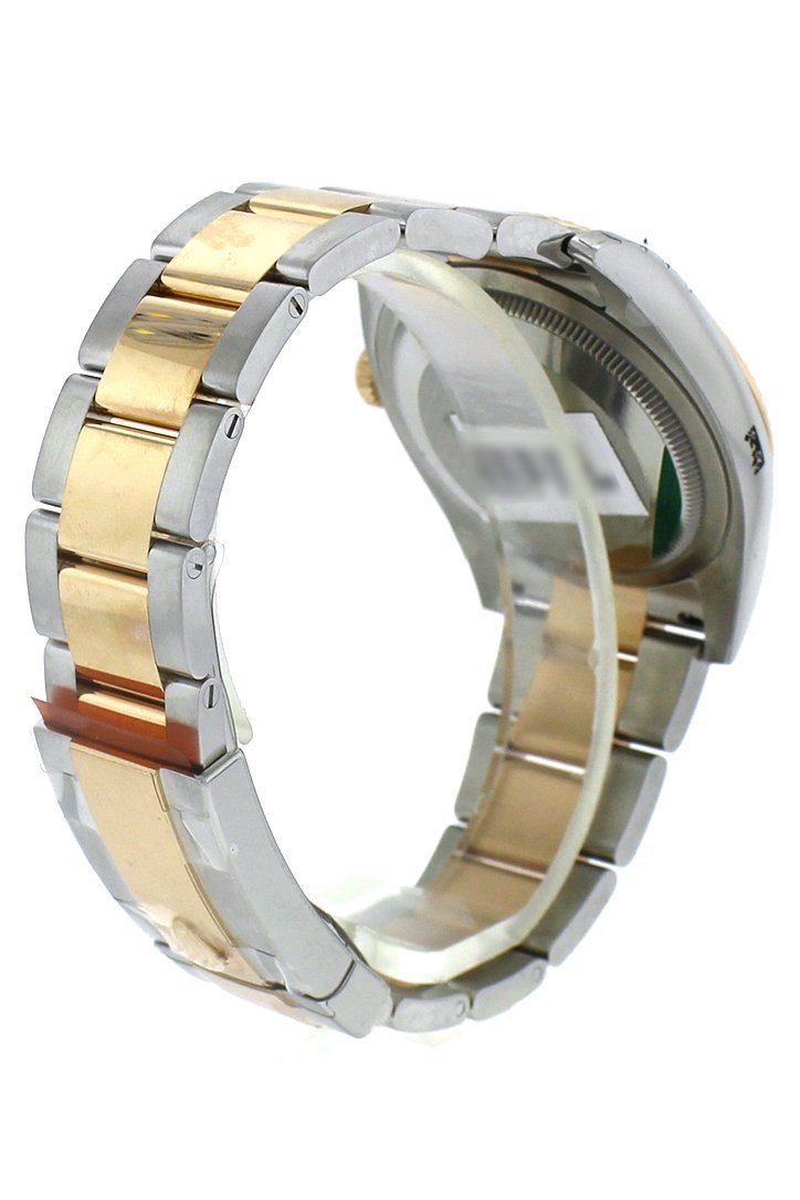 Datejust 36 White mother-of-peaDiamond Dial Fluted 18K Gold Two Tone Oyster Watch 116233