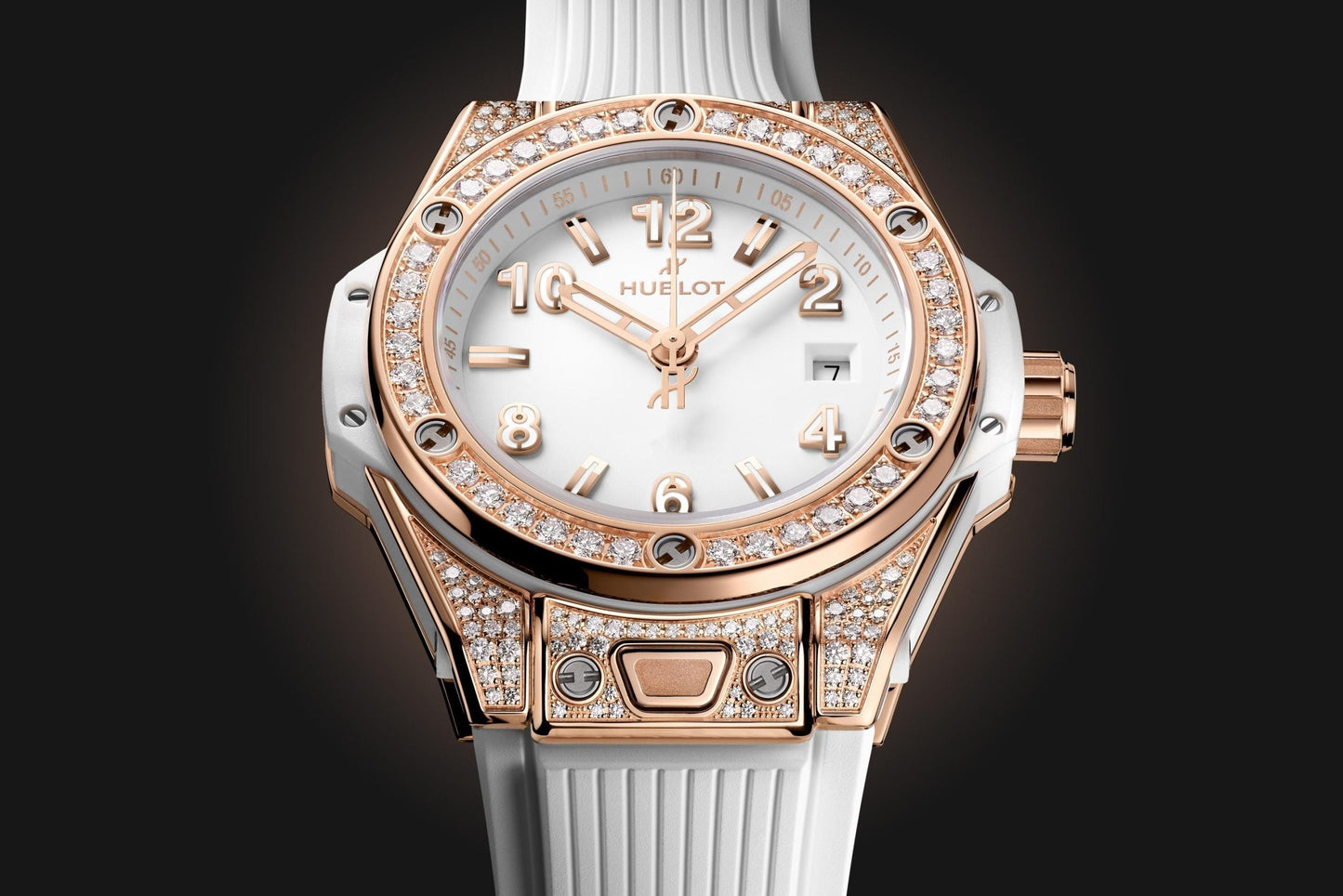 Hublot Big Bang ONE CLICK KING GOLD WHITE PAVÃ‰ Ref# 485.OE.2080.RW.1604