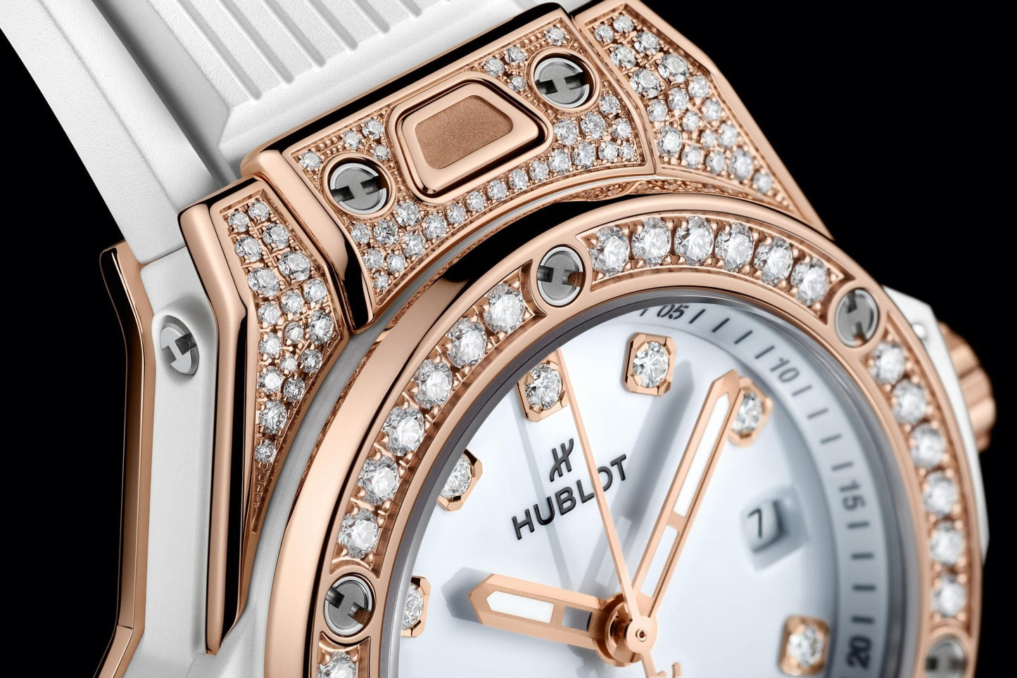 Hublot Big Bang ONE CLICK KING GOLD WHITE PAVÃ‰ Ref# 485.OE.2210.RW.1604