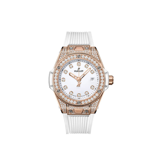 Hublot Big Bang ONE CLICK KING GOLD WHITE PAVÃ‰ Ref# 485.OE.2210.RW.1604