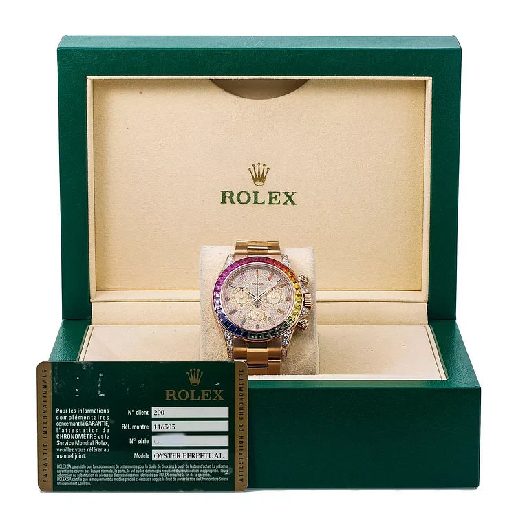 Men’s Diamond Watch Day-Date Gold 40 mm Rose Gold Tone Dial