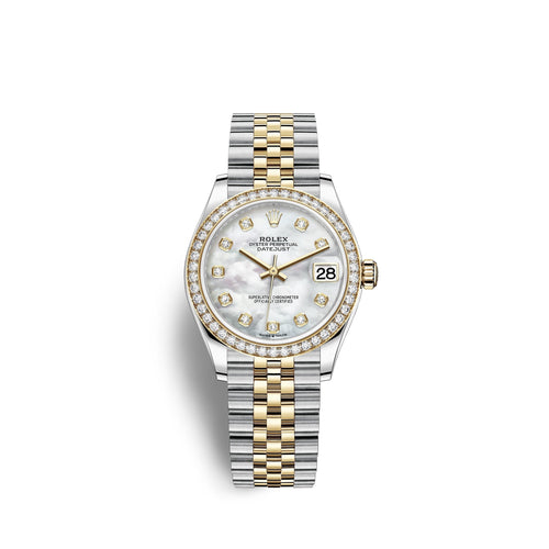 Datejust 31, Oystersteel, 18kt Yellow Gold and diamonds, Ref# 278383RBR-0028