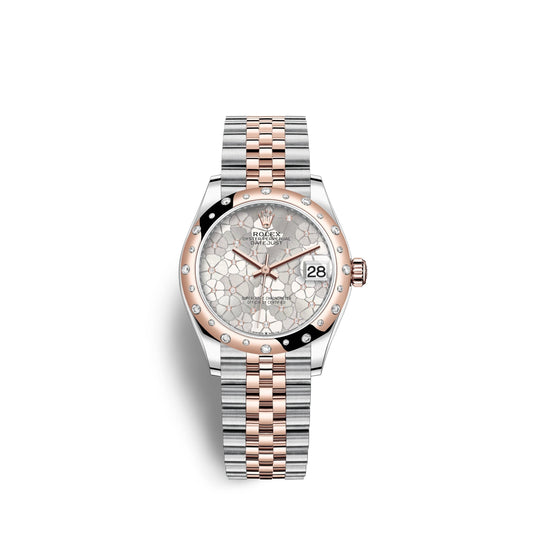 Datejust 31mm, Oystersteel and 18k Everose Gold with Diamonds, Ref# 278341rbr-0032