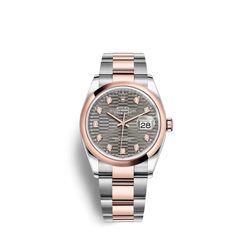 Datejust 36mm, Oystersteel and 18k Everose Gold, Ref# 126201-0042