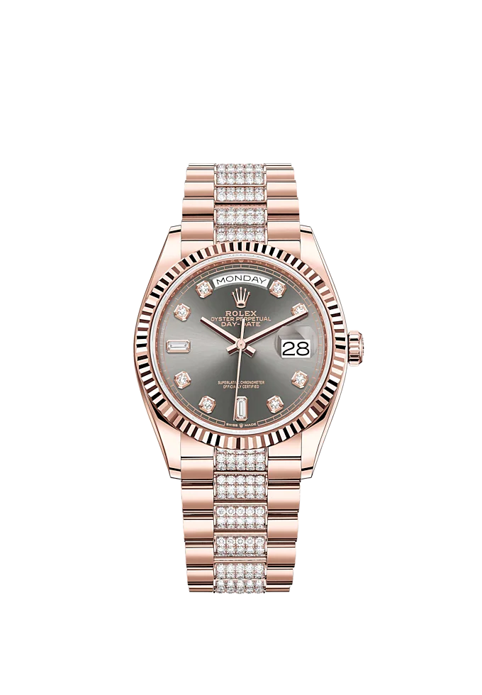 Day-Date, 36mm, 18k Everose Gold, Ref# 128235-0051