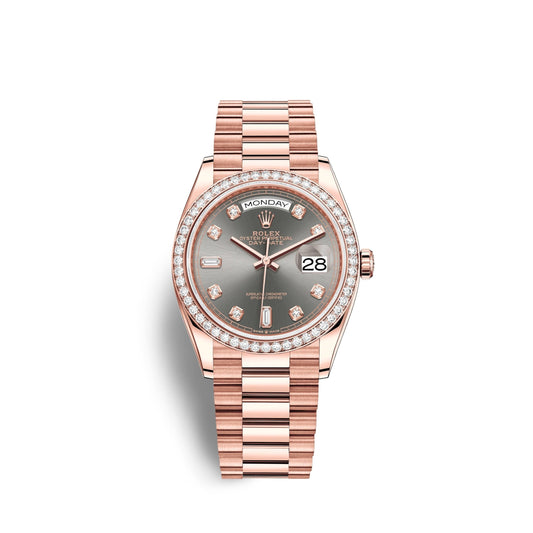 Day-Date 36mm, 18k Everose Gold, Ref# 128345rbr-0052