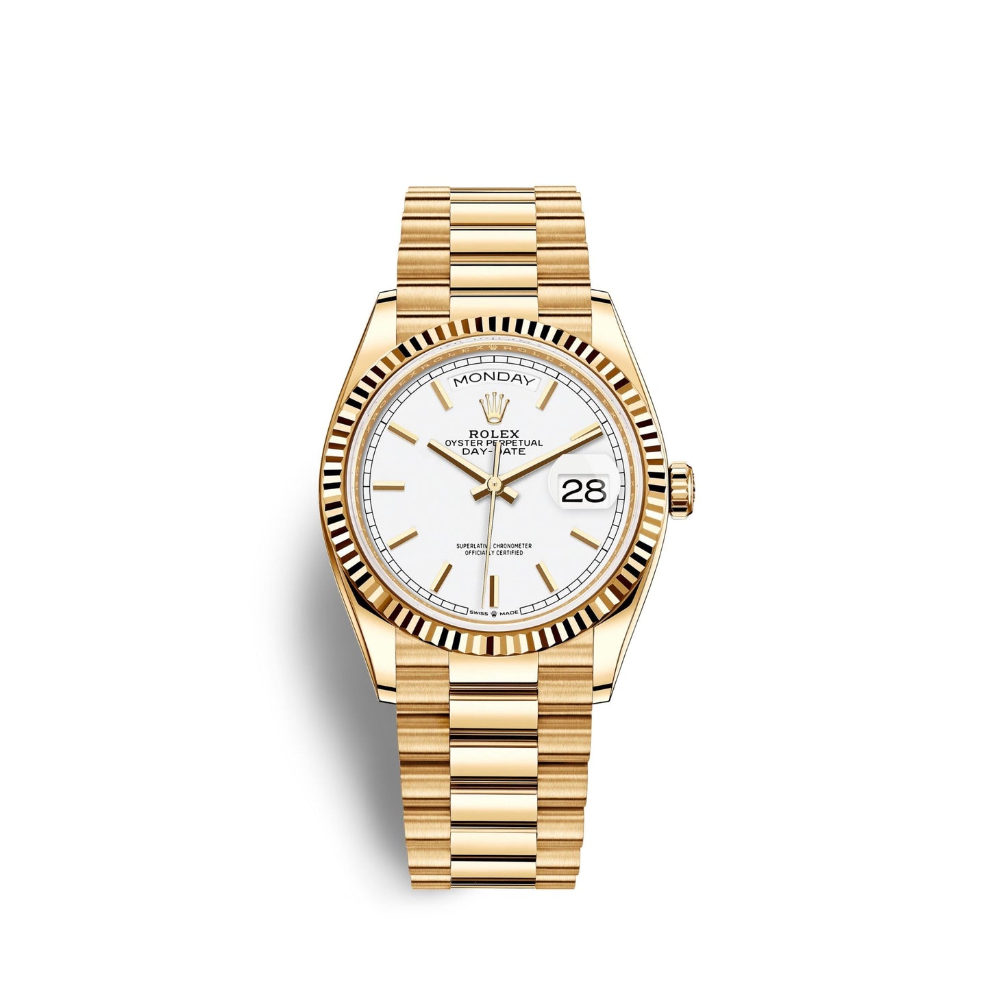 Day-Date, 36mm, 18k Yellow Gold, Ref# 128238-0081