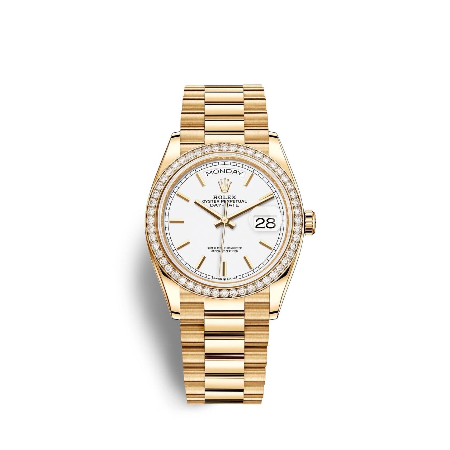 Day-Date, 36mm, 18k Yellow Gold, Ref# 128348rbr-0047