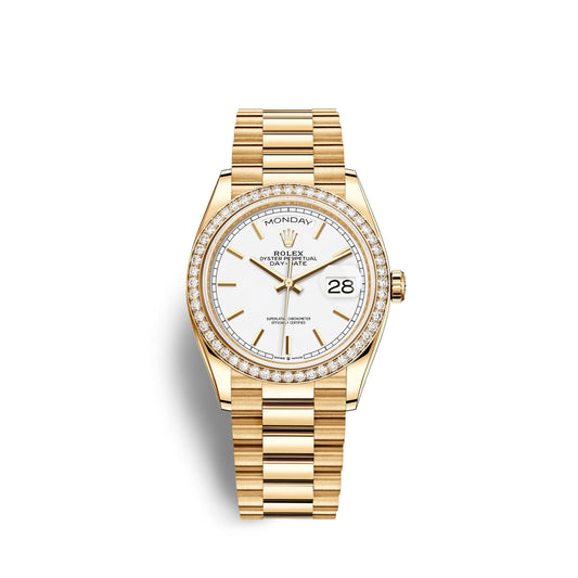 Day-Date, 36mm, 18k Yellow Gold, Ref# 128348rbr-0047