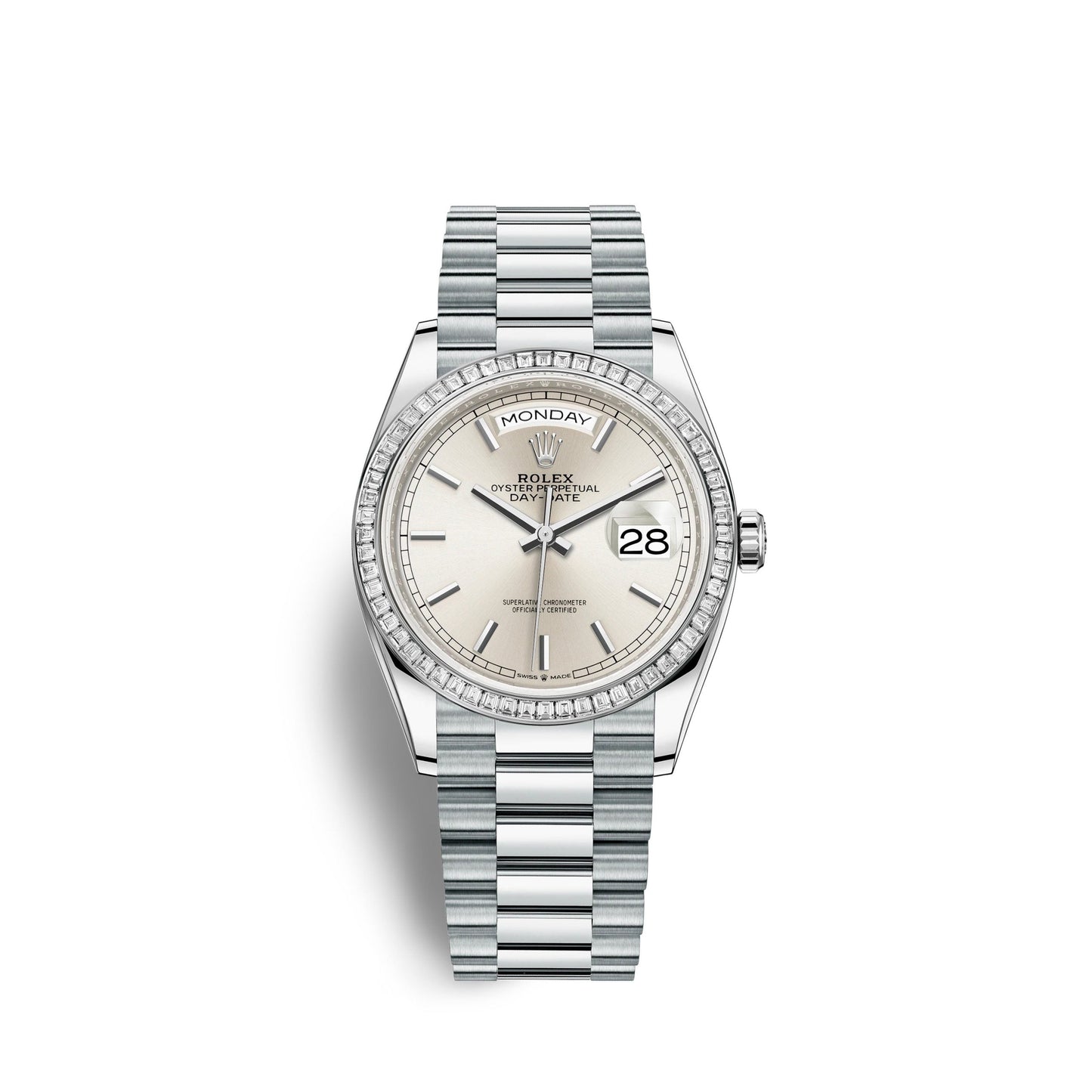 Day-Date, 36mm, Platinum and Diamonds, Ref# 128396tbr-0004