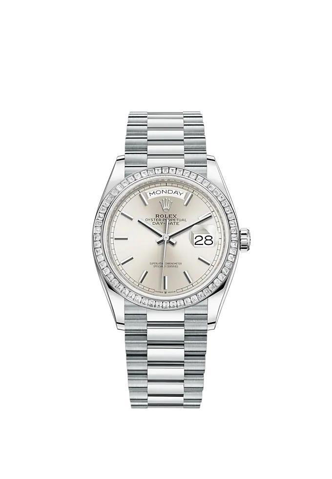 Day-Date, 36mm, Platinum and Diamonds, Ref# 128396tbr-0004