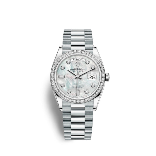 Day-Date, 36mm, Platinum and Diamonds, Ref# 128396tbr-0005