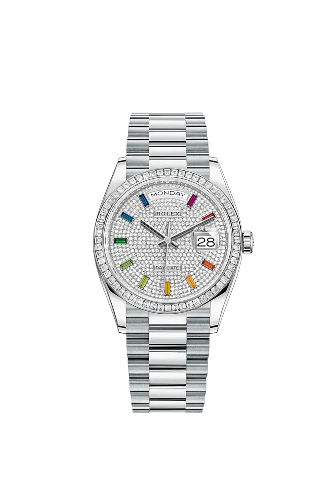 Day-Date, 36mm, Platinum and Diamonds, Ref# 128396tbr-0006