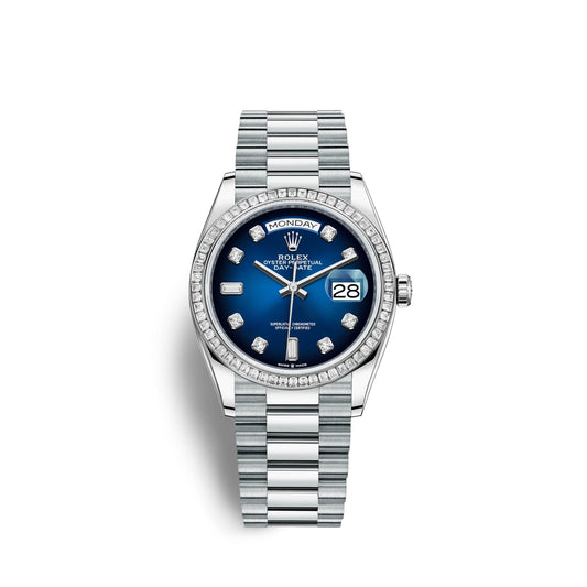 Day-Date, 36mm, Platinum and Diamonds, Ref# 128396tbr-0008