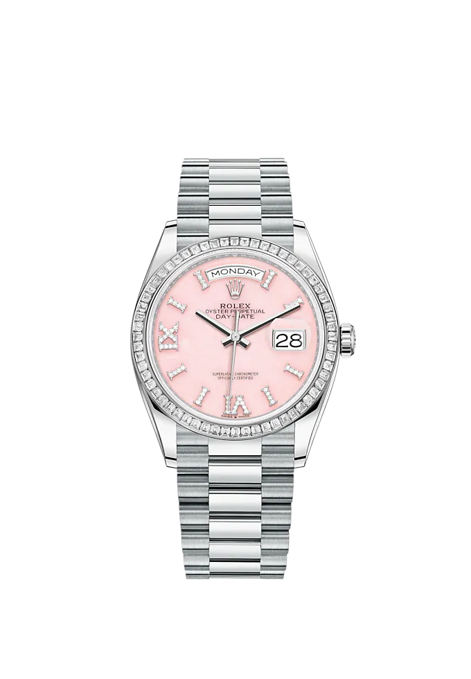 Day-Date, 36mm, Platinum and Diamonds, Ref# 128396tbr-0009