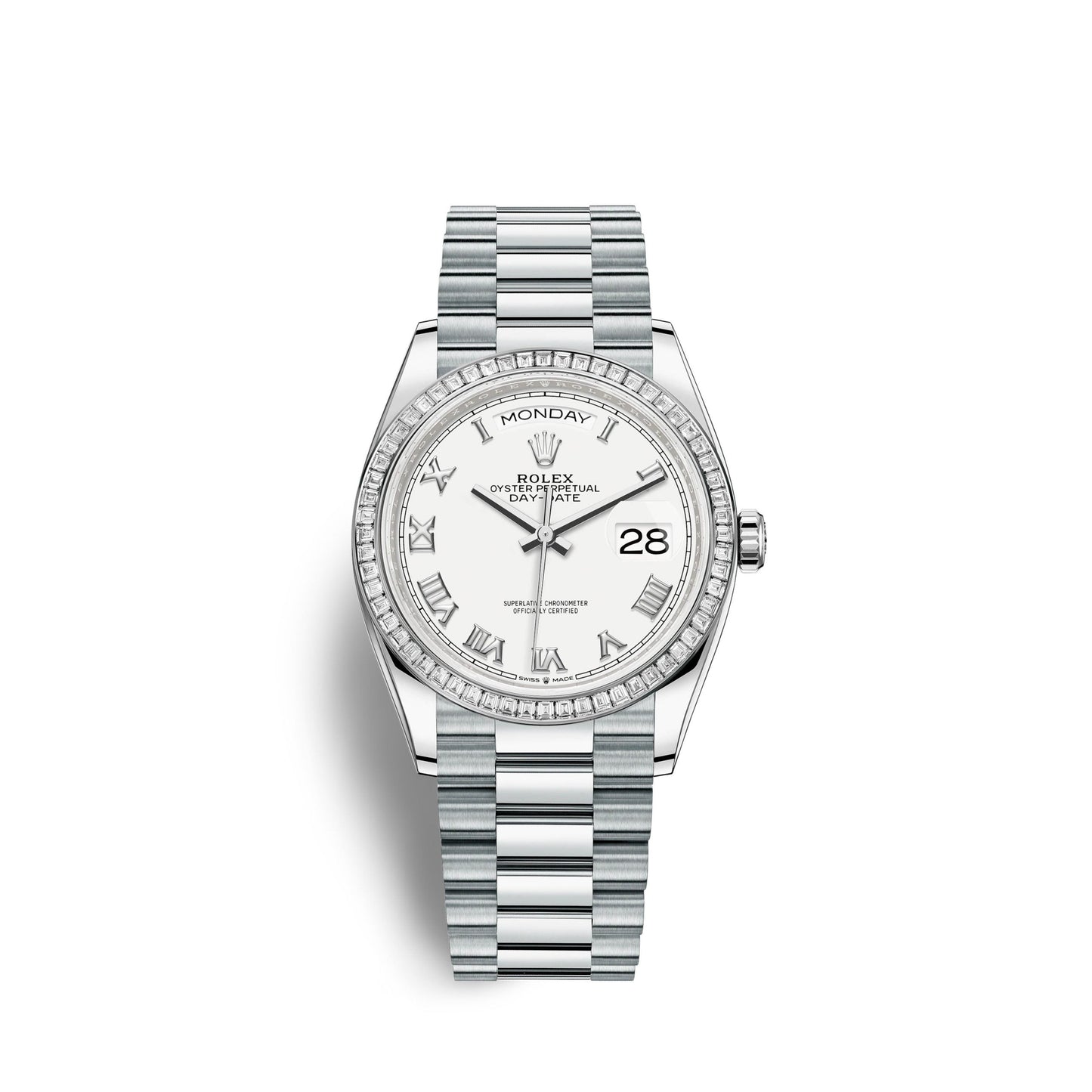 Day-Date, 36mm, Platinum and Diamonds, Ref# 128396tbr-0010