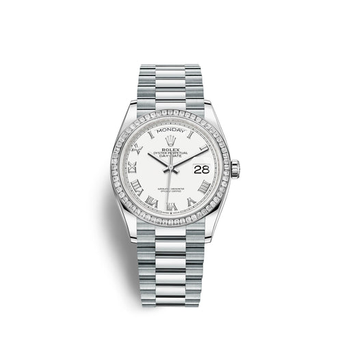 Day-Date, 36mm, Platinum and Diamonds, Ref# 128396tbr-0010