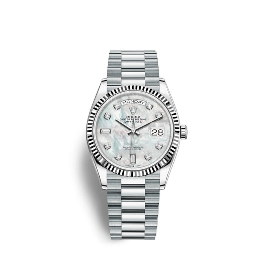 Day-Date, 36mm, Platinum, Ref# 128236-0002