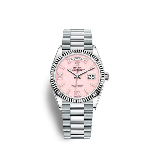 Day-Date, 36mm, Platinum, Ref# 128236-0006